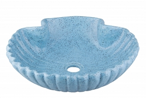 Laura - Schalenförmige blaue Waschbecken